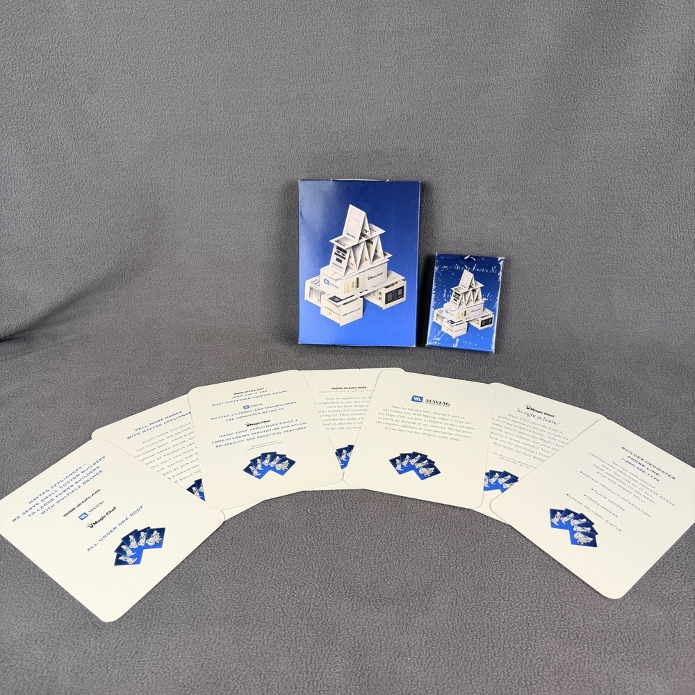 Vintage Maytag Builder Direct Playing Cards Sealed Deck JennAir Magic Chef Promo